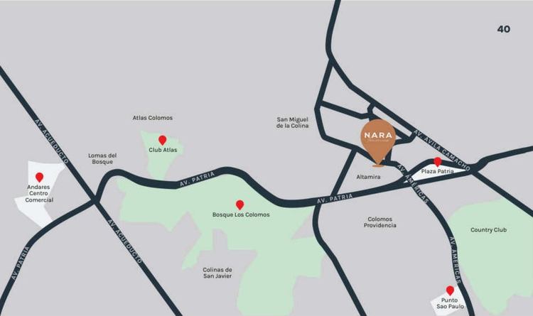 Mapa de ubicación NARA Américas